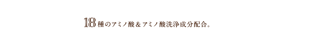 18種のアミノ酸&アミノ酸洗浄成分配合